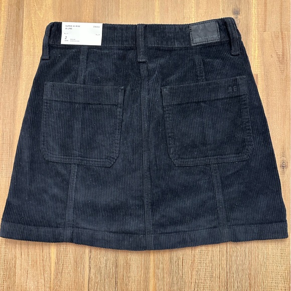 AE black corduroy button down mini skirt - Picture 4 of 4
